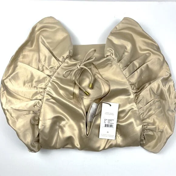 Cleobella Nahla Dutchess Mini Dress in Champagne - NEW - Picture 4 of 9